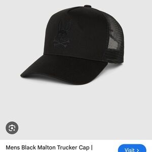 Psycho Bunny Men’s Black Trucker Hat